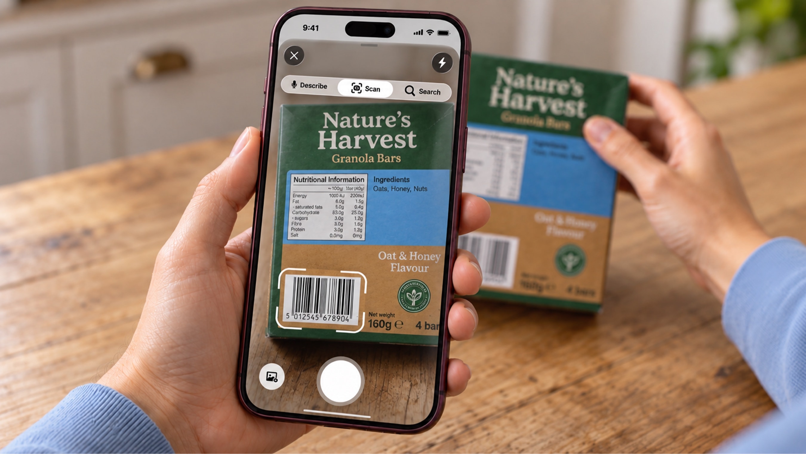 Scanning a food barcode in Future
